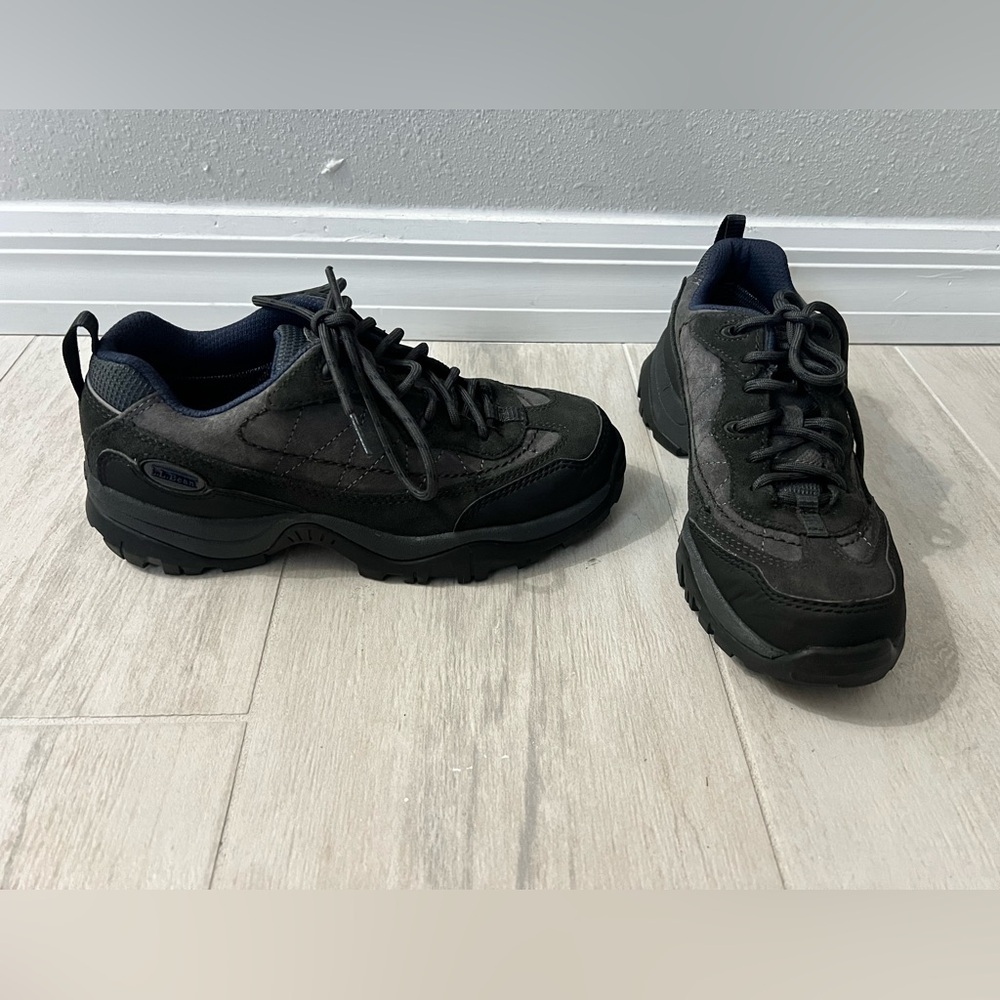 L.L. Bean Men's Black and Dark Gray Trail Sneakers